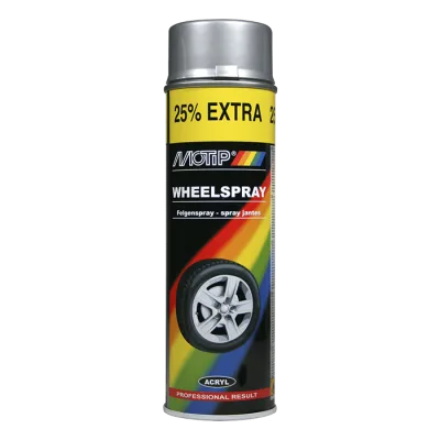 MOTIP Fælgspray - sølv - 500 ml.