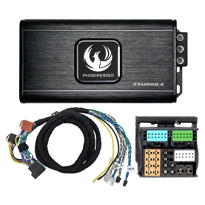 Phoenix Gold ZXMPVW2 mini forstærker 4x125W - VW/Seat/Audi - Plug and Play Power Up Kit