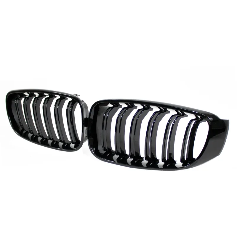 JOM Frontgrill med dobbelt ribbe i blank sort til BMW serie 3 F34 GT, 2013-