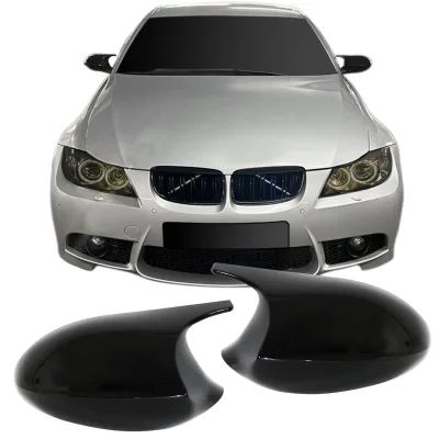 Spejlcover sæt i blank sort til BMW 3 serie E90/E91, 2005-2008, E92/ E93, 2006-2010