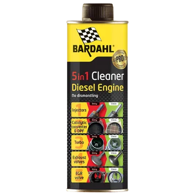Bardahl 5-i-1 Cleaner Diesel Engine 500 ml. (Til tanken)