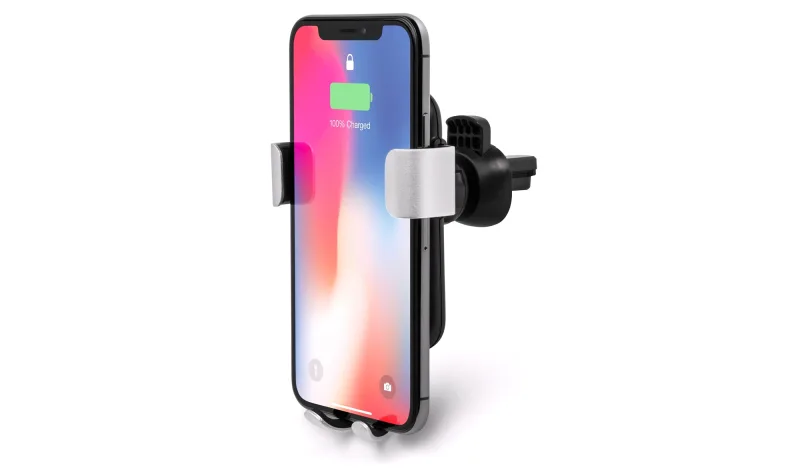 MobilLine+ Lux mobilholder til luftdyse med trådløs opladning - Sort