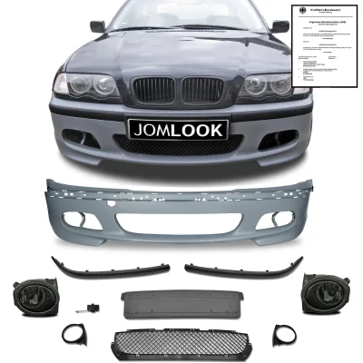 JOM Forkofanger kit inkl. røgfarvede tågelygter til BMW 3 serie E46 Sedan & Touring