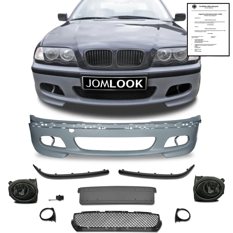 JOM Forkofanger kit inkl. røgfarvede tågelygter til BMW 3 serie E46 Sedan & Touring