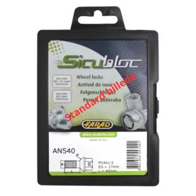 SicuBloc låsebolt, M14x1,5, L 28 mm, Kegle 60°