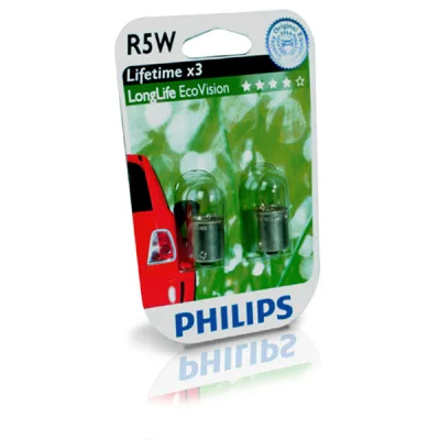 Philips Longlife EcoVision R5W 12V - Sæt