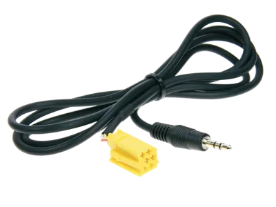 Aux adapter MINI-iso->mini-jack 1,25 m
