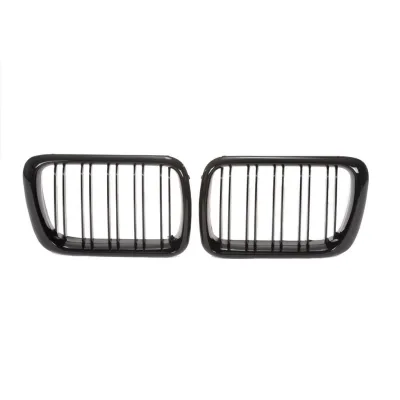 JOM Frontgrill med dobbelt ribbe i blank sort til BMW Serie 3 E36 årgang 1996-1999