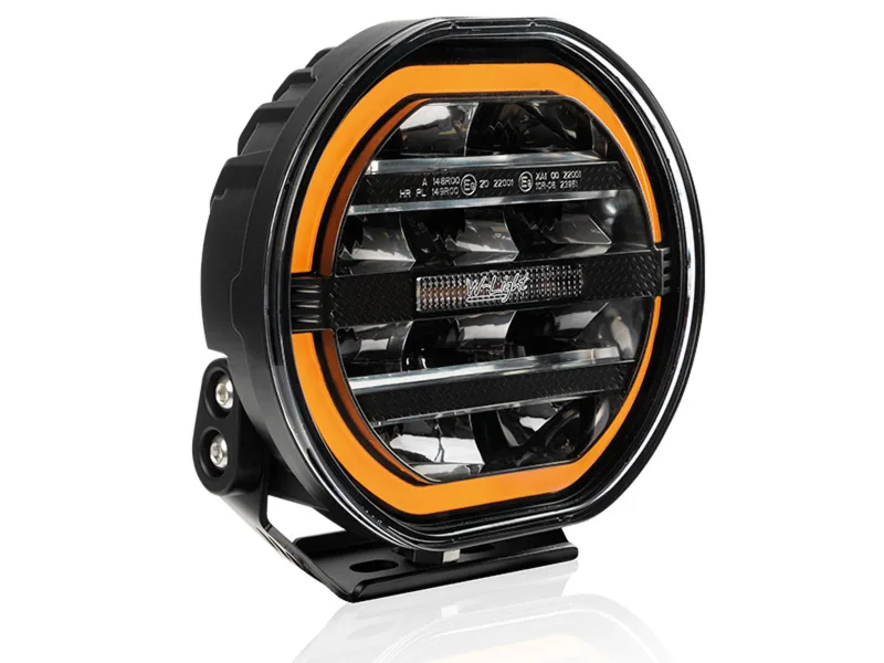 W-LIGHT Fury 7" LED fjernlyslampe - combi m. advarselslys