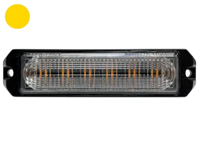 LED flash m. natsænkning - gul blink, 6x3W/9-30V