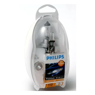 Philips Premium H1/H7 12V reservepære kit