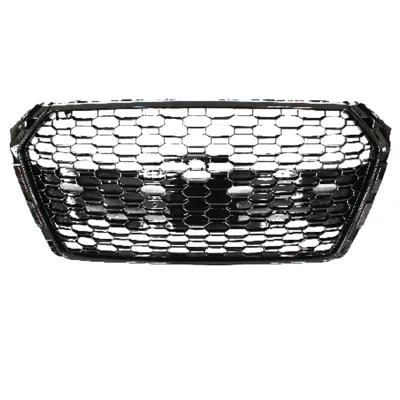 JOM Frontgrill honeycomb i blank sort til Audi A4 B9 årgang 2015-2019