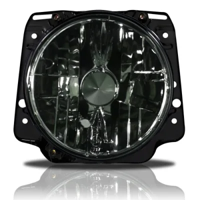 Forlygter klar glas/sort tonet til VW Golf 2