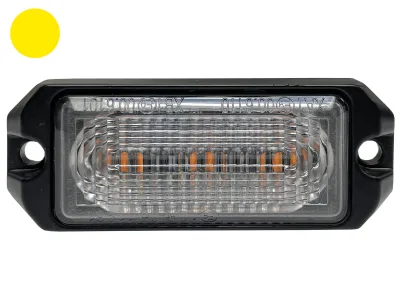 LED flash m. natsænkning - gul blink, 3x3W/9-30V