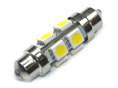 Pinolpære/spejlpære 12v, 6000K,  29 mm, 3xSMD 6641 / 6614F - 1 stk.