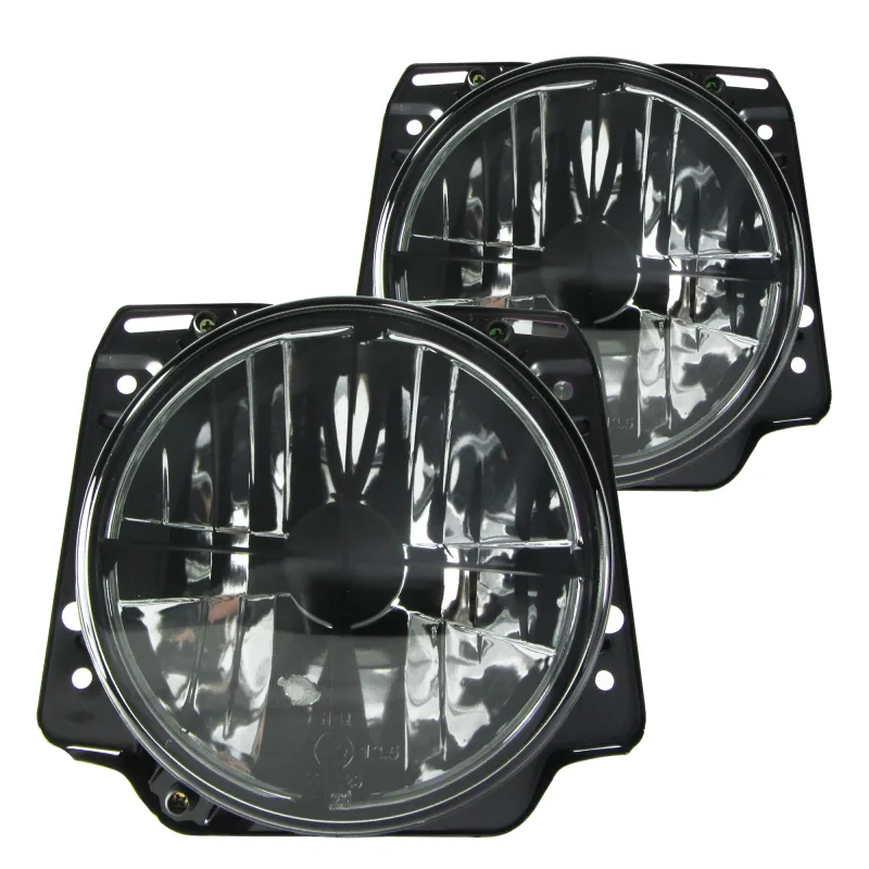 Forlygter klar glas/sort tonet, kryds til VW Golf 2