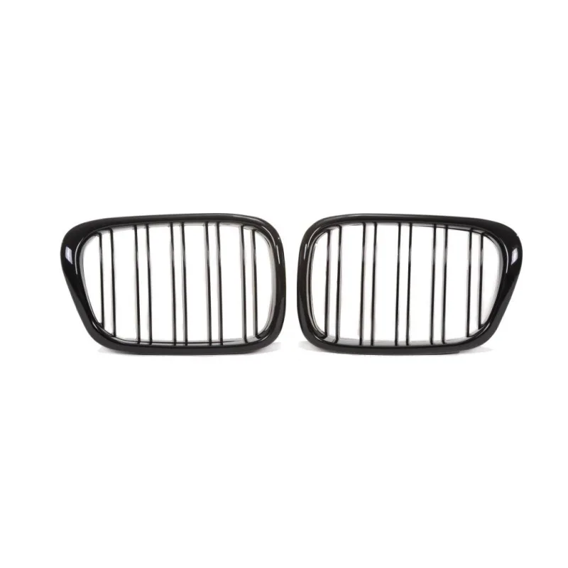 JOM Frontgrill med dobbelt ribbe i blank sort til BMW serie 5 E39 årgang 1995-2003