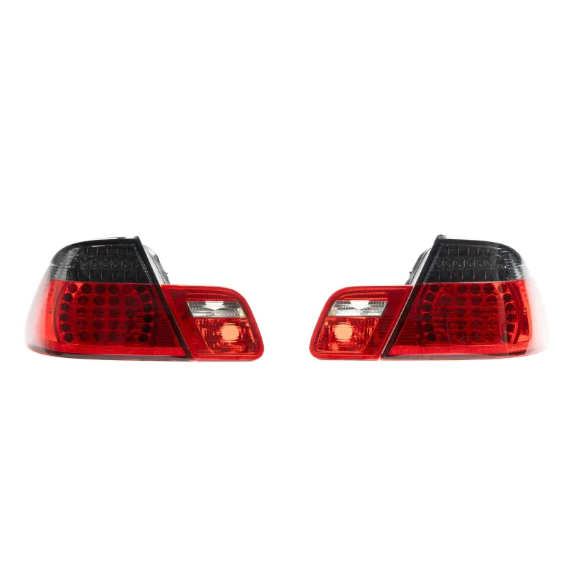LED baglygter klar glas sort/rød til BMW E46 3 serie, Cabrio, Årgang 04.2000-03.2003
