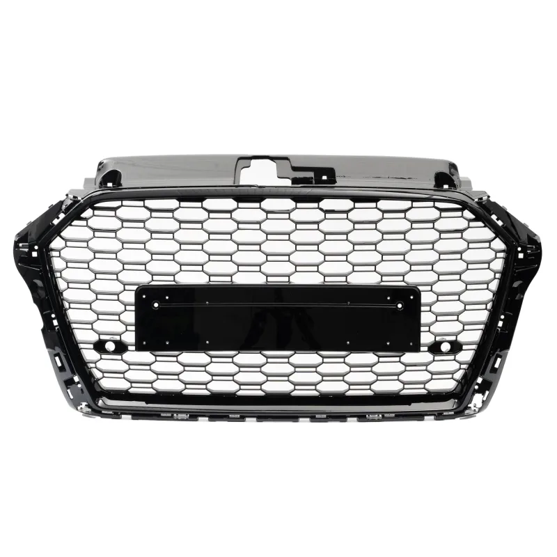 JOM Frontgrill honeycomb i blank sort til Audi A3 8V årgang 2017-2018