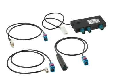 DAB/FM antenne splitter med kabel til aktive antenner
