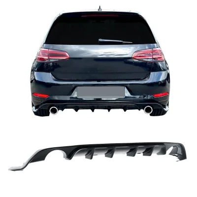 JOM Diffuser sort højglans i Sport design til VW Golf 7 Facelift, 20172019, Standard, GTI & GTD