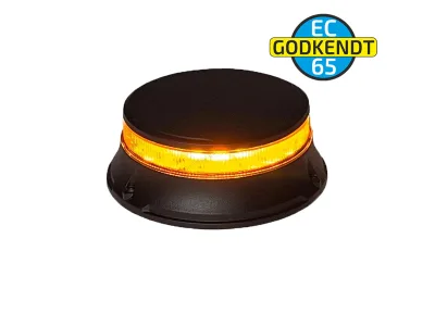 Lavprofil LED beacon gul - plan montering - 10-30V