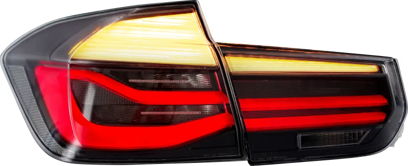 LED baglygter med dynamisk LED blink, røgfarvet til BMW F30 3 serie, Sedan, Årgang 2011-2019