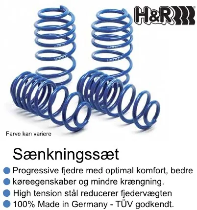 H&R sænkningssæt til Seat Toledo (KG3) / Skoda Rapid (NH3+NH1), årgang 07.2012-