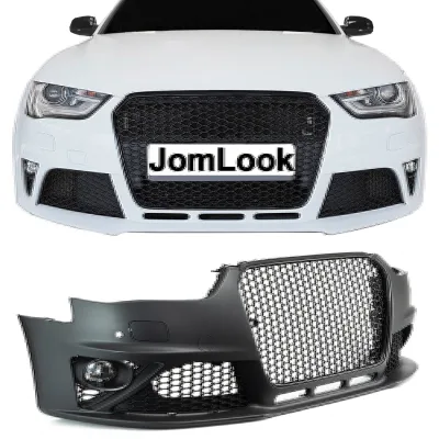 JOM Frontkofanger i sport-design inkl. grill og tågelygter (SRA/PDC) Audi A4 B8 Facelift, 2011-2015