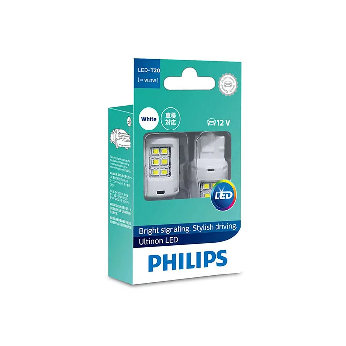 Philips Ultinon LED W21W Hvid 12V - Sæt