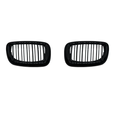 JOM Frontgrill med dobbelt ribbe i blank sort til BMW X5 E70 årgang 2007 -2013