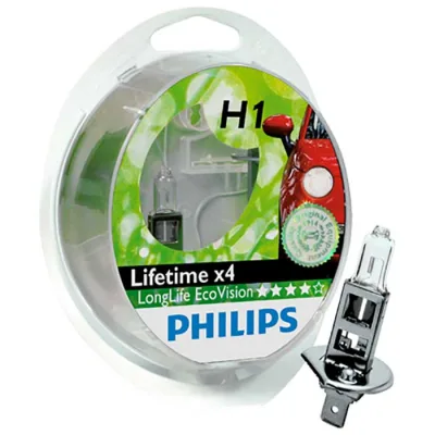 Philips LongLife EcoVision H1 55W 12V - Sæt